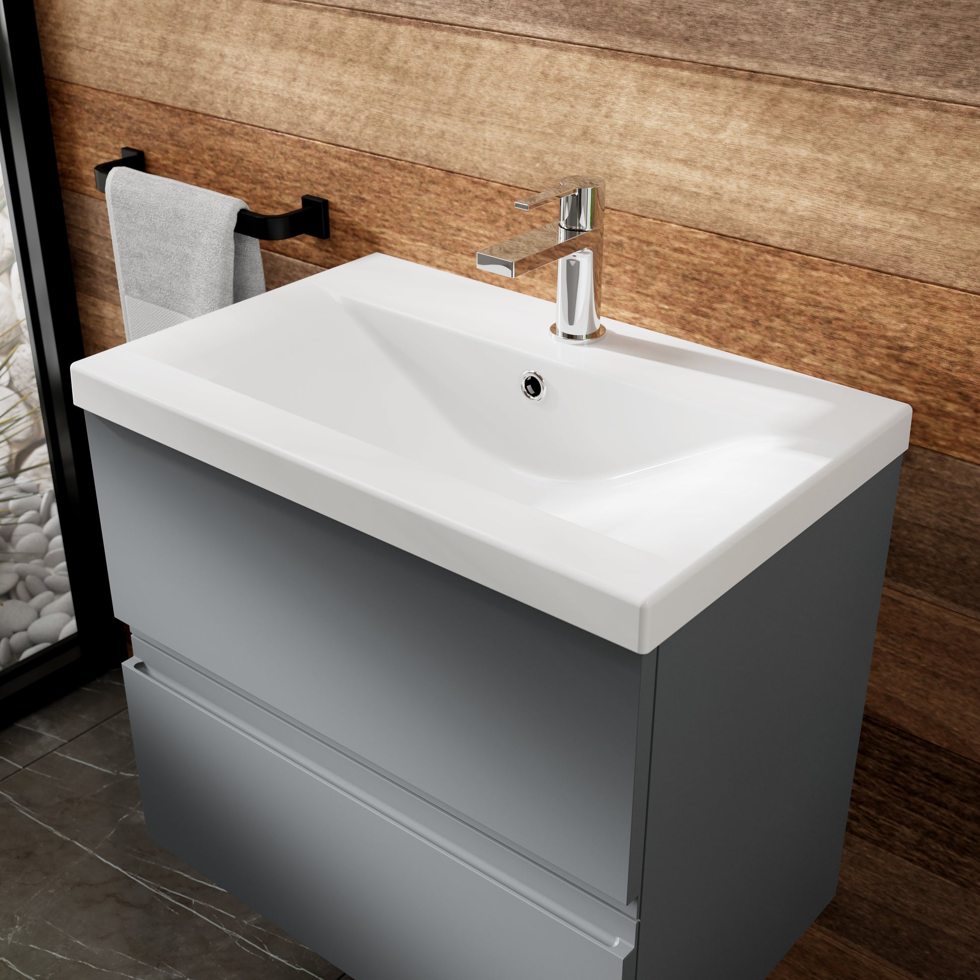 Hudson Reed Urban 610mm Wall Hung 2 Drawer Vanity Unit With Basin