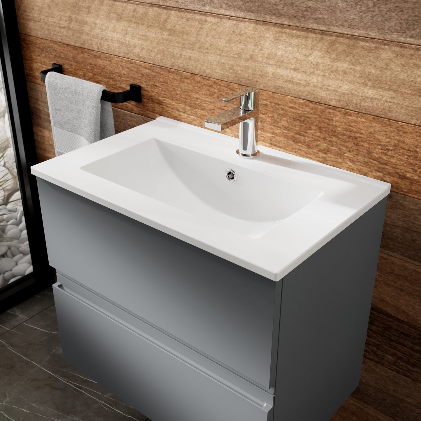 Hudson Reed Urban 800mm 2 Drawer Wall Hung Vanity Unit With Basin