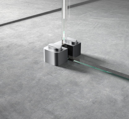 Wetroom Screen Horseshoe Support Polished Chrome