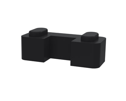 Wetroom Screen Horseshoe Support Foot Matt Black