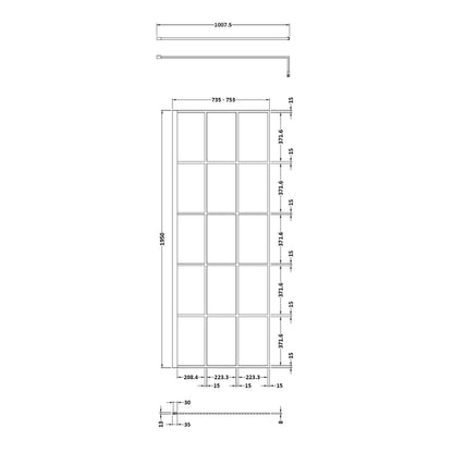 760mm Framed Wetroom Screen