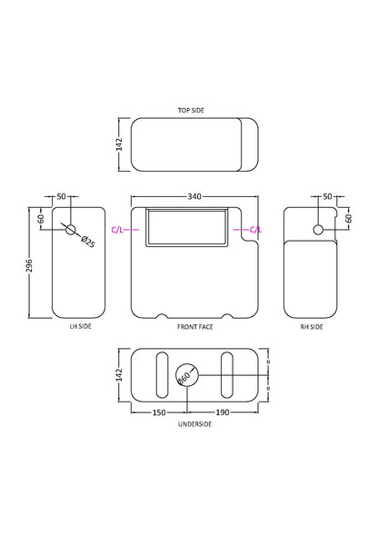 Dual Flush Concealed Cistern