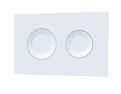 Matt White Round Dual Flush Push Button
