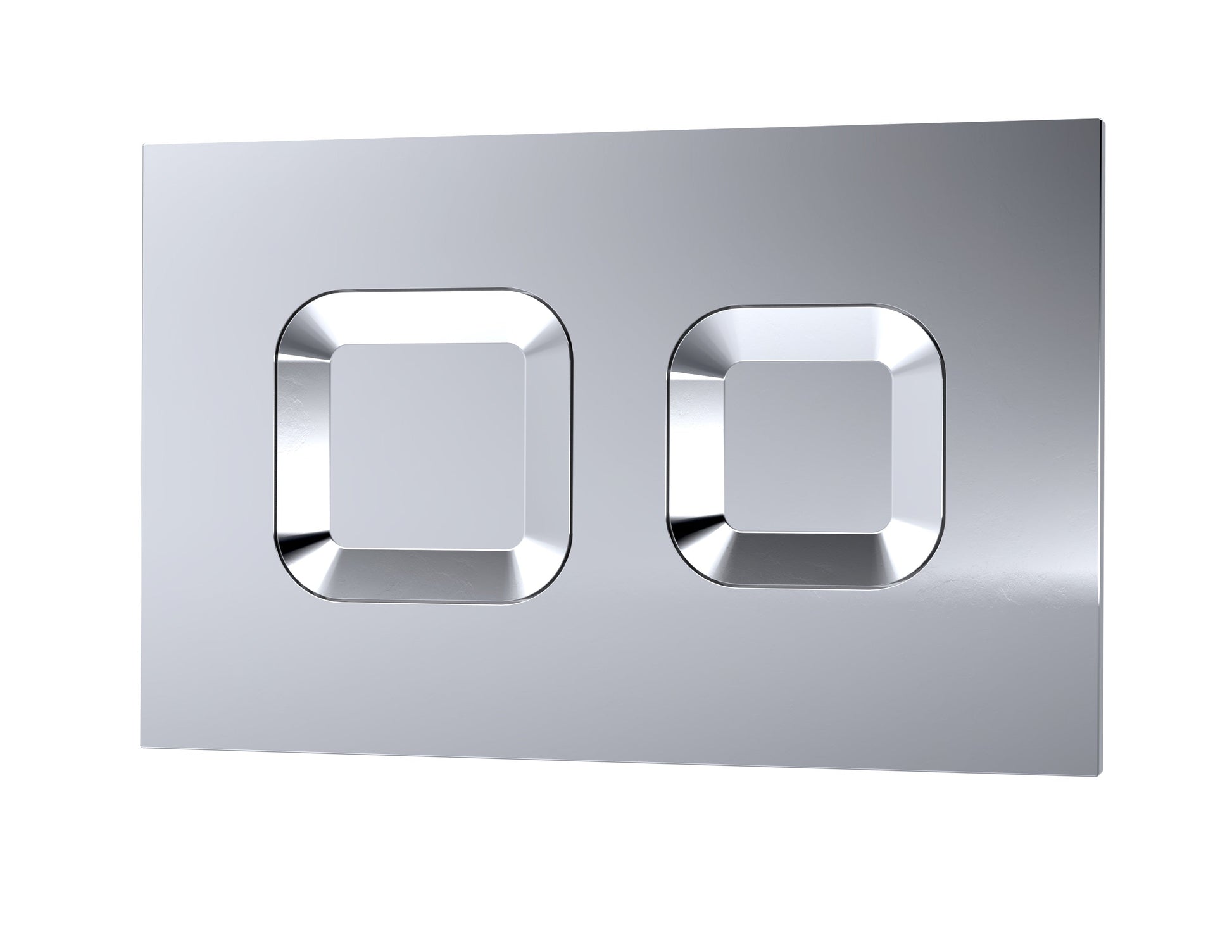 Hudson Reed Chrome Concealed Cistern With Square Dual Flush Push Button