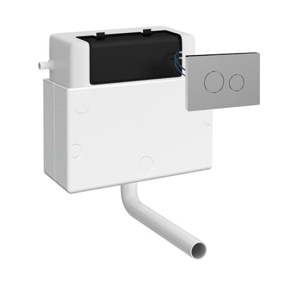 Hudson Reed Contemporary Concealed Cistern With Chrome Flush Plate